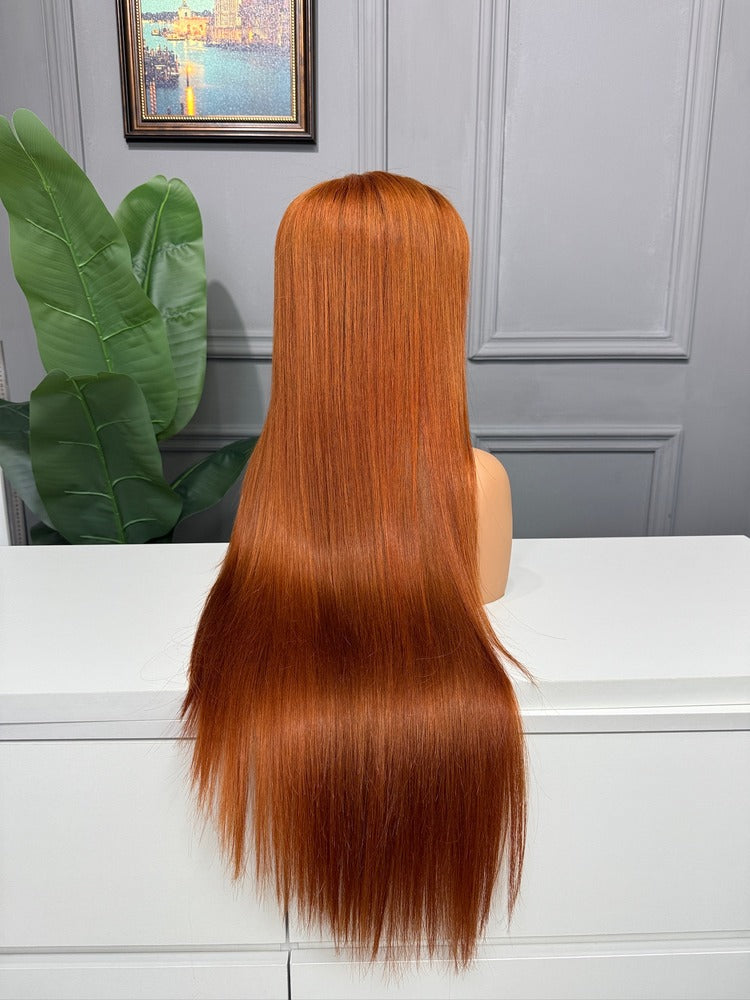 Vietnamese Raw Hair Straight HD Lace Closure Wig 250% Colored 350