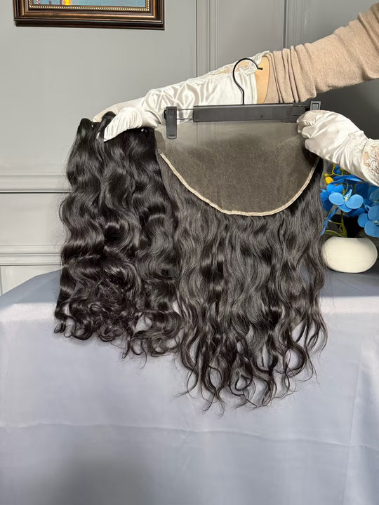 Indian Raw Hair HD Lace Frontal Wavy