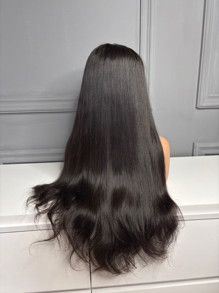 Raw Indian Hair Straight HD Lace Closure Wig 250% – flowywig display picture 3