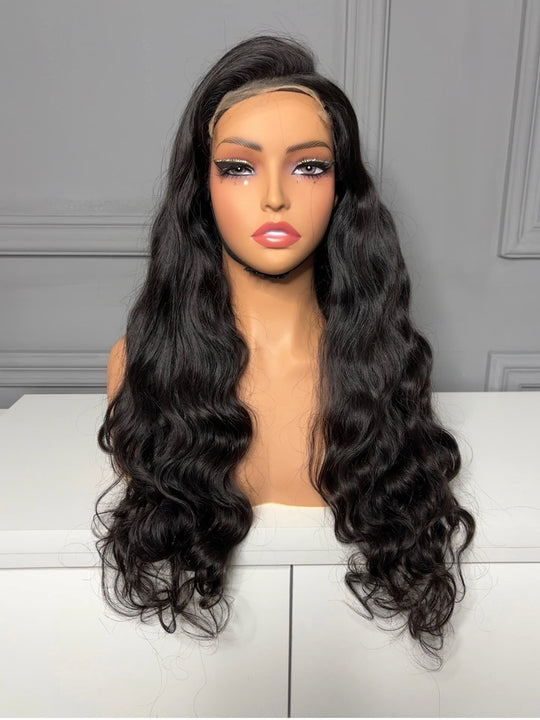 Raw Indian Hair Wavy HD Lace Closure Wig 250%