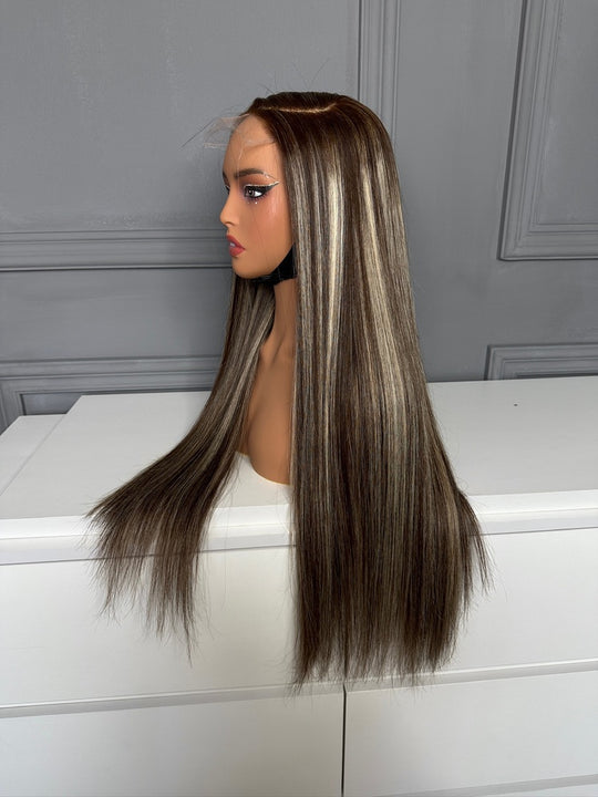 Vietnamese Raw Hair Straight HD Lace Closure Wig b2/60a 250%
