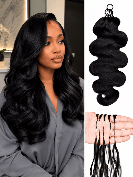 Body Wave Feather Crochet Hair Super Double Drawn