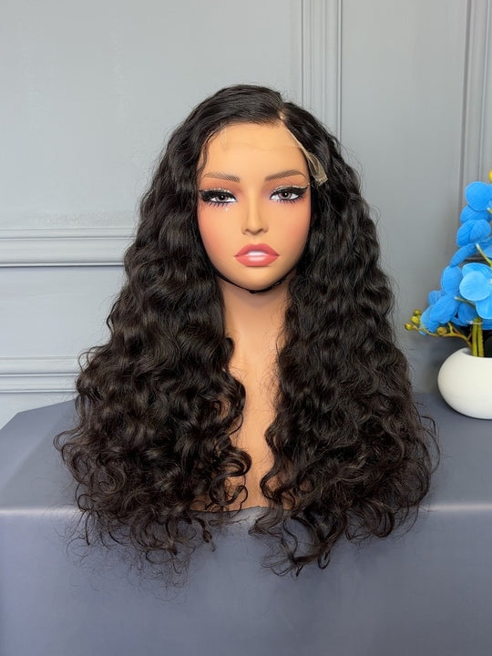 Raw Indian Curly Hair HD Lace Closure Wig 250%