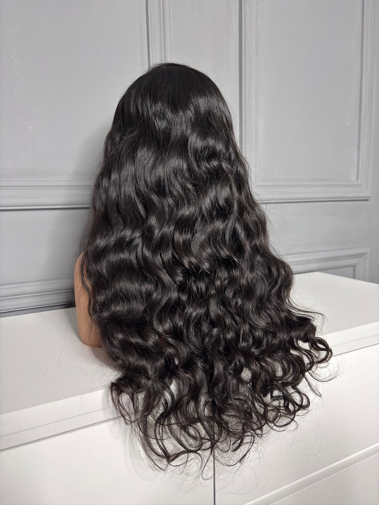 Raw Indian Hair Wavy HD Lace Closure Wig 250%