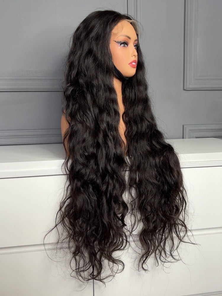 Raw Indian Hair Wavy HD Lace Closure Wig 250%