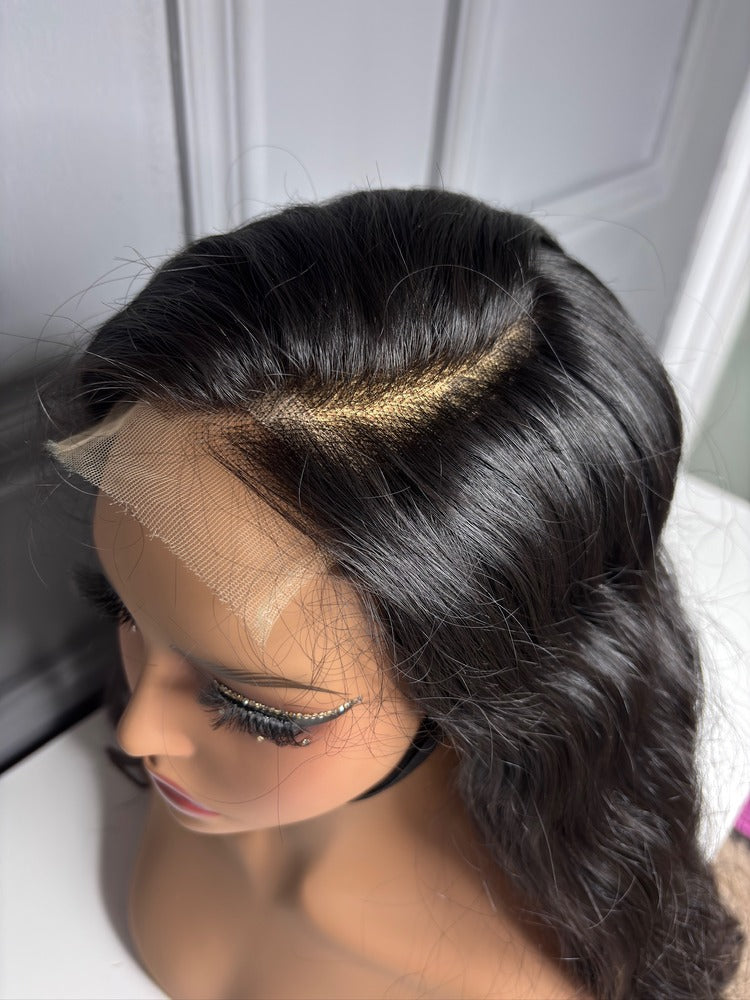 Raw Indian Hair Wavy HD Lace Closure Wig 250%