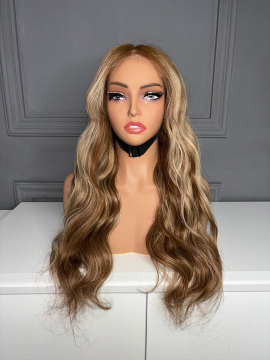 Vietnamese Raw Hair Wavy HD Lace Closure Wig 250% B4/60A