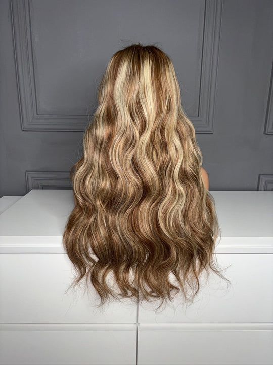 Vietnamese Raw Hair Wavy HD Lace Closure Wig 250% B4/60A