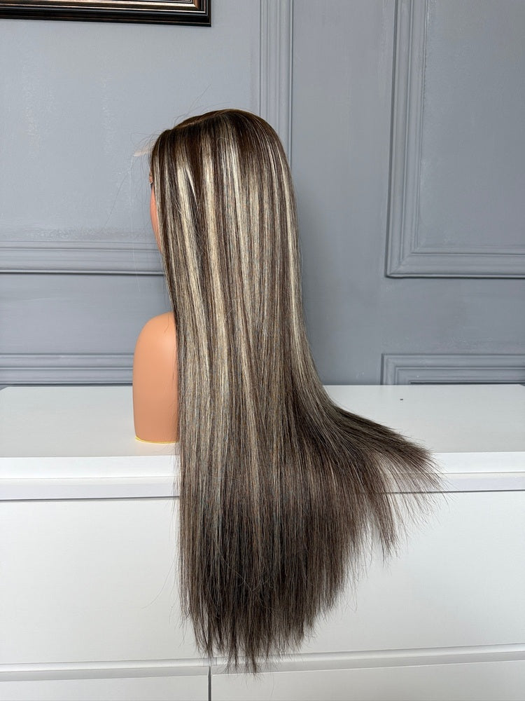 Vietnamese Raw Hair Straight HD Lace Closure Wig b2/60a 250%
