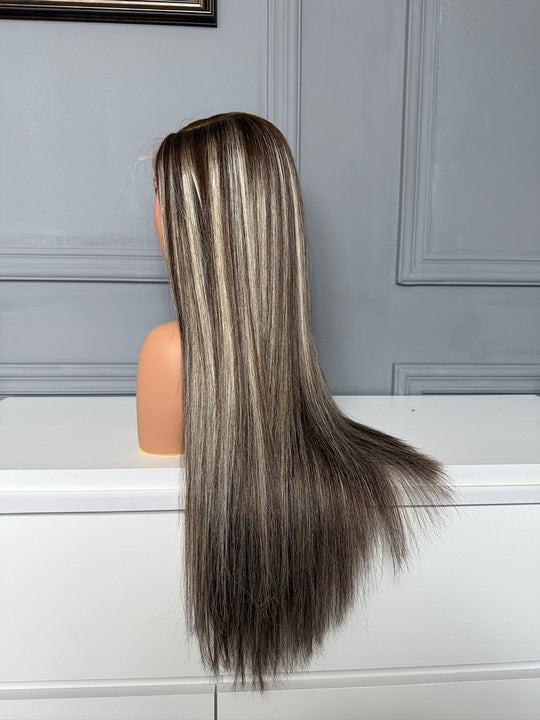 Vietnamese Raw Hair Straight HD Lace Closure Wig b2/60a 250%