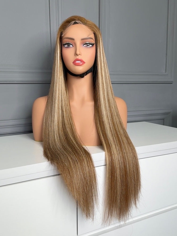 Vietnamese Raw Hair Straight HD Lace Closure Wig B4/60a 250%