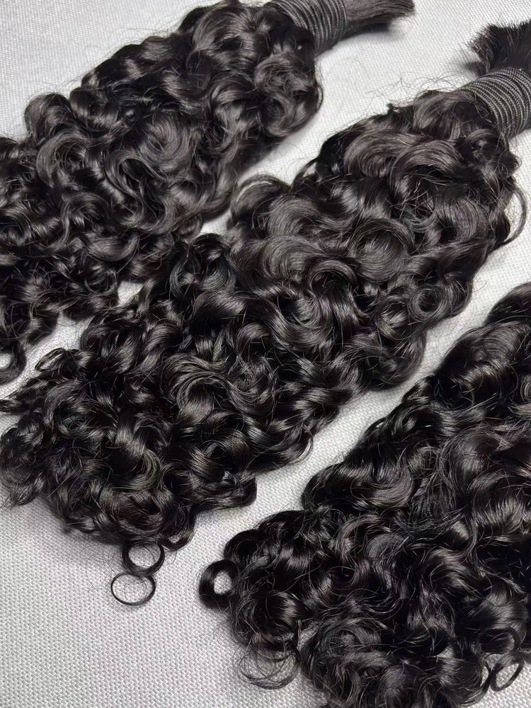 Bulk Hair for Boho Braids Burmese Curly Double Drawn
