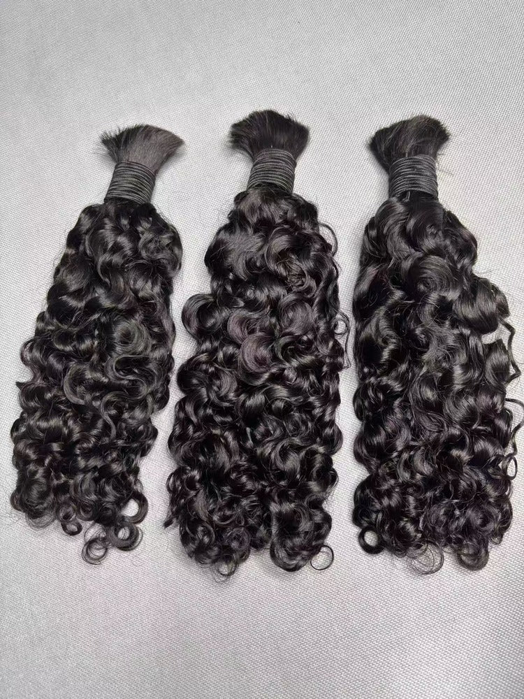 Bulk Hair for Boho Braids Burmese Curly Double Drawn