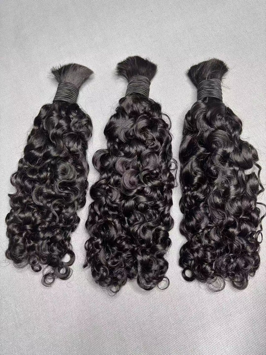 Bulk Hair for Boho Braids Burmese Curly Double Drawn
