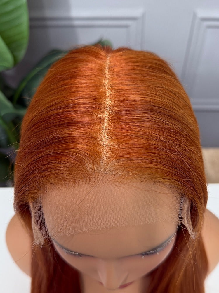 Vietnamese Raw Hair Straight HD Lace Closure Wig 250% Colored 350