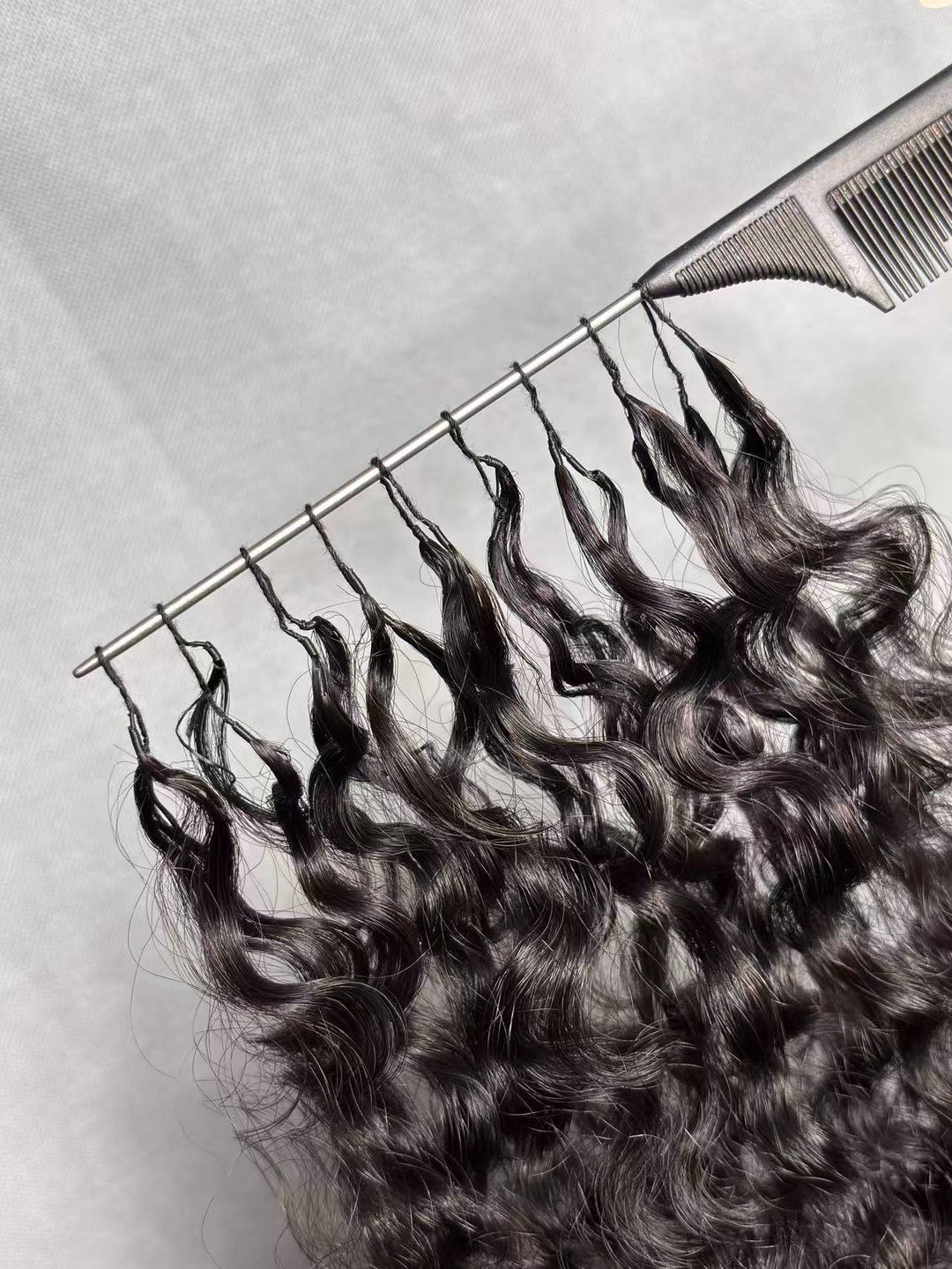 Burmese Curly Crochet Hair Extension Super Double Drawn