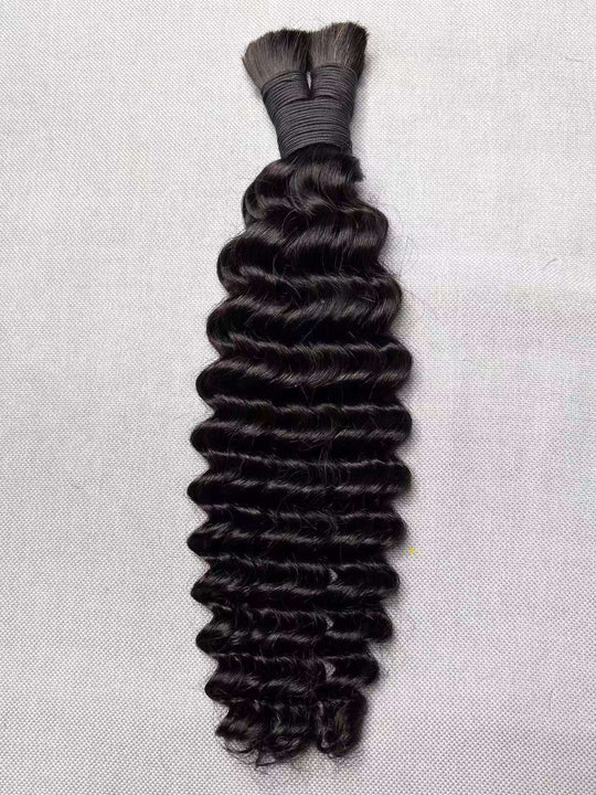 Bulk Hair for Boho Braids Deep Wave Double Drawn