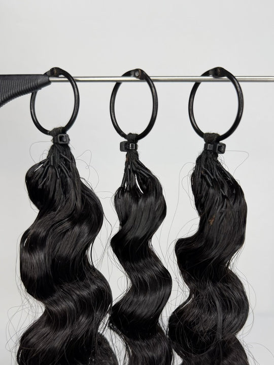 Loose Deep Wave Feather Crochet Hair Super Double Drawn