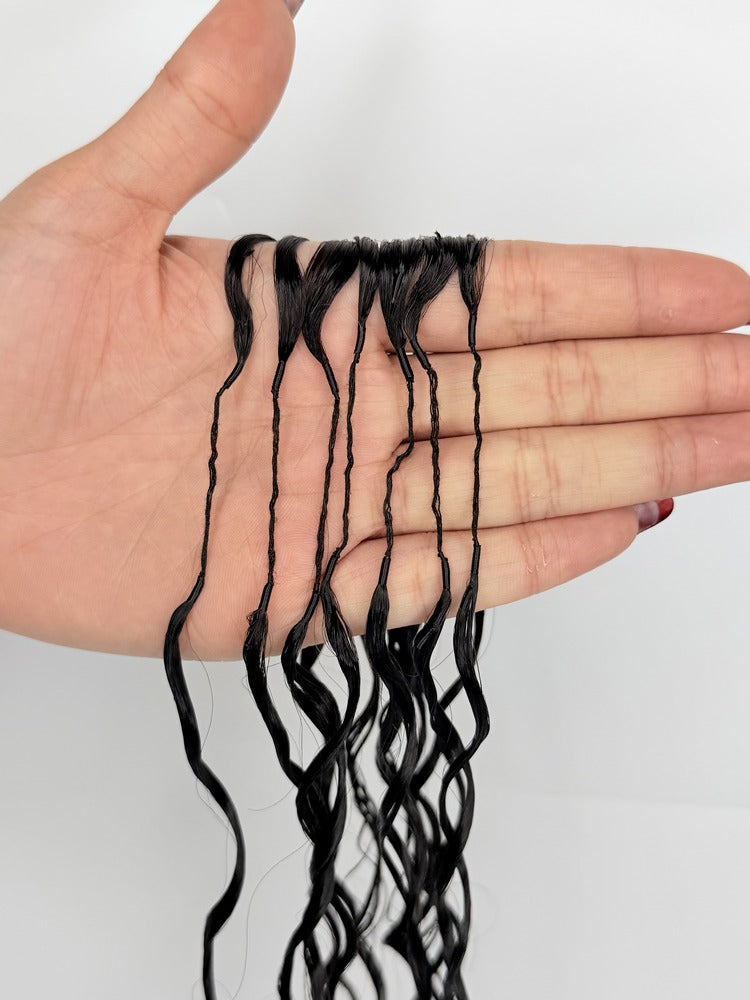 Loose Deep Wave Feather Crochet Hair Super Double Drawn