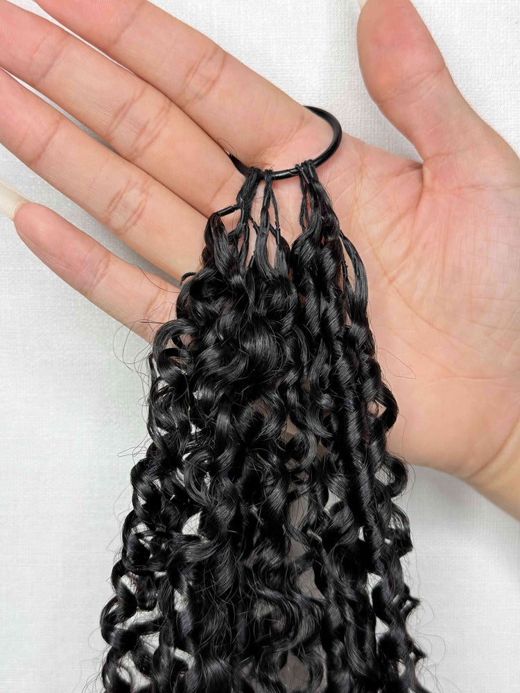 Pixie Curly Crochet Hair Extension Super Double Drawn