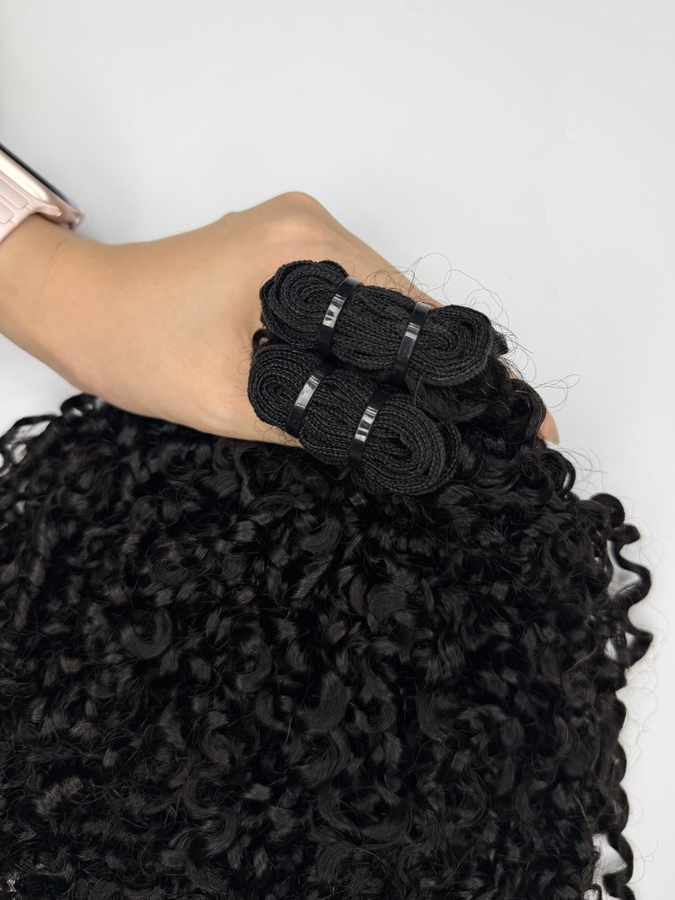 Pixie Curly Hair Bundles Double Drawn