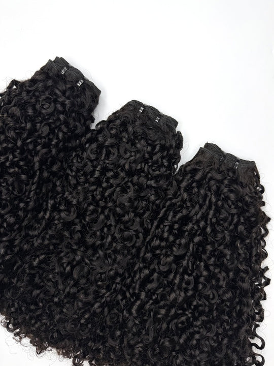 Pixie Curly Hair Bundles Double Drawn