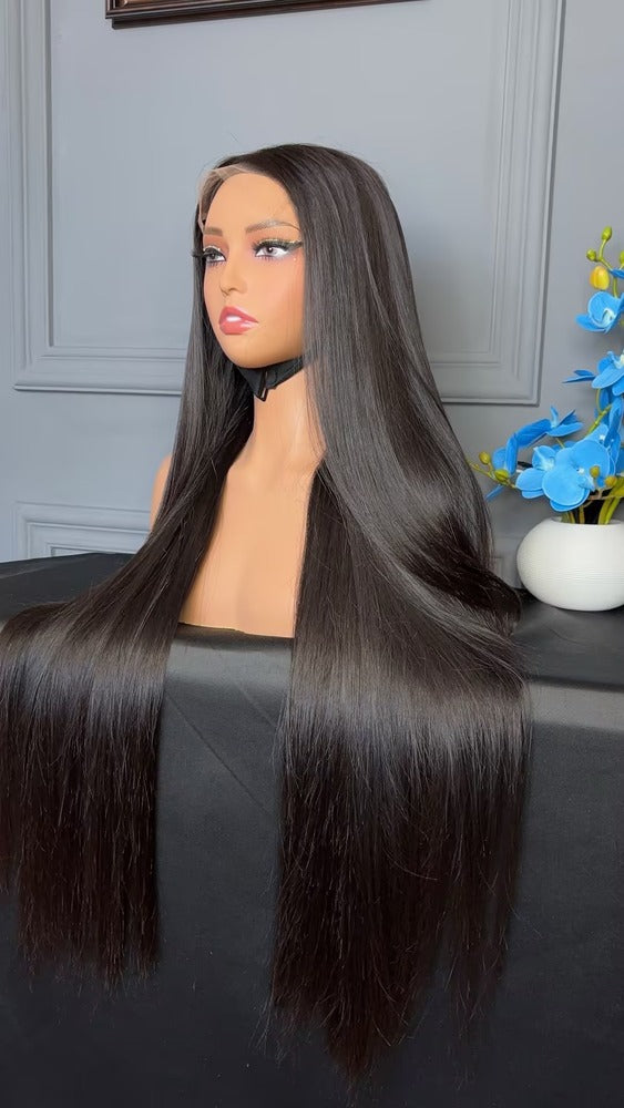 Vietnamese Raw Hair Straight HD Closure Wig 250%