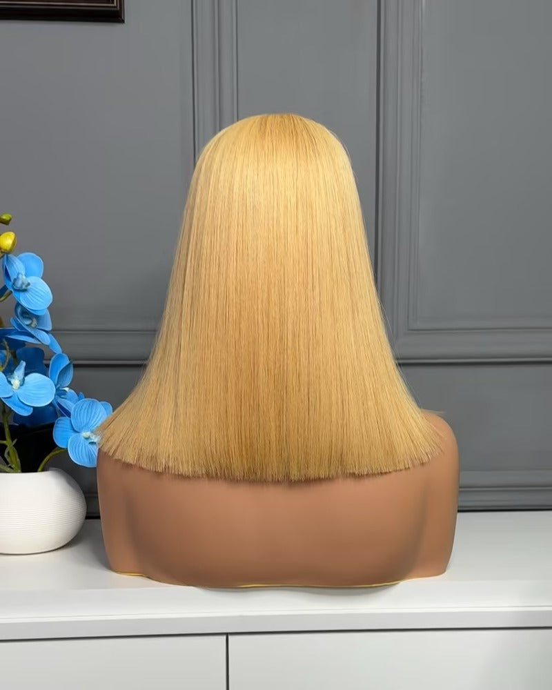 Raw Vietnamese Hair HD Lace Closure Bob Wig Straight 613