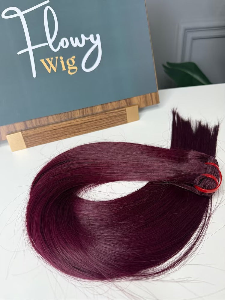 Raw Vietnamese Hair Bundles Super Double Drawn Bone Straight 99J