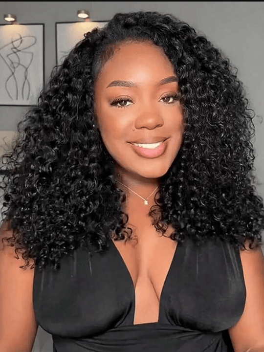 Raw Burmese Curly Hair Flip Over Half Wig