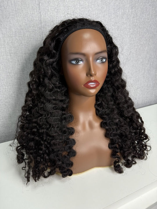 Raw Burmese Curly Hair Flip Over Half Wig