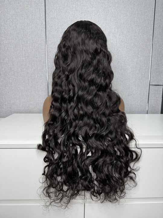 Raw Burmese Hair Wavy HD Lace Closure Wig 250%