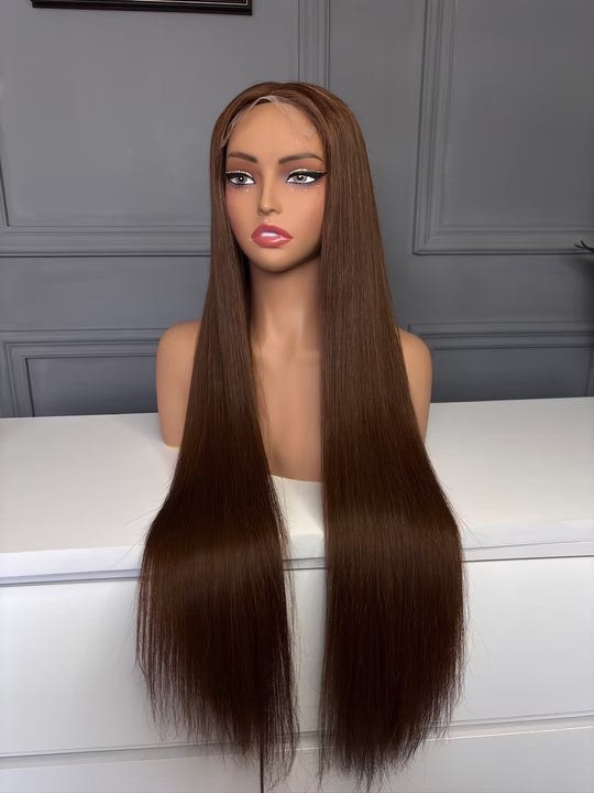 Vietnamese Raw Hair Straight HD Closure Wig #4