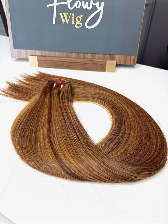 Raw Vietnamese Hair Bundles Super Double Drawn Bone Straight P4/27
