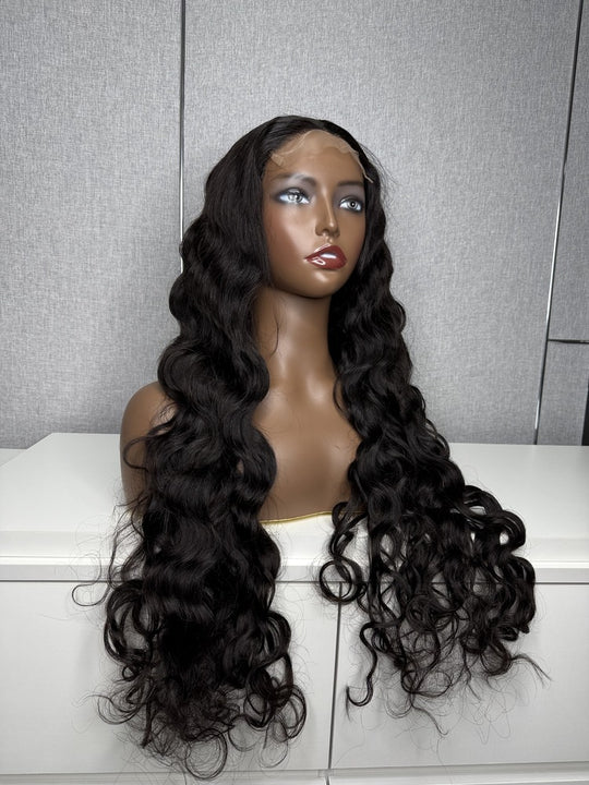 Raw Burmese Hair Wavy HD Lace Closure Wig 250%