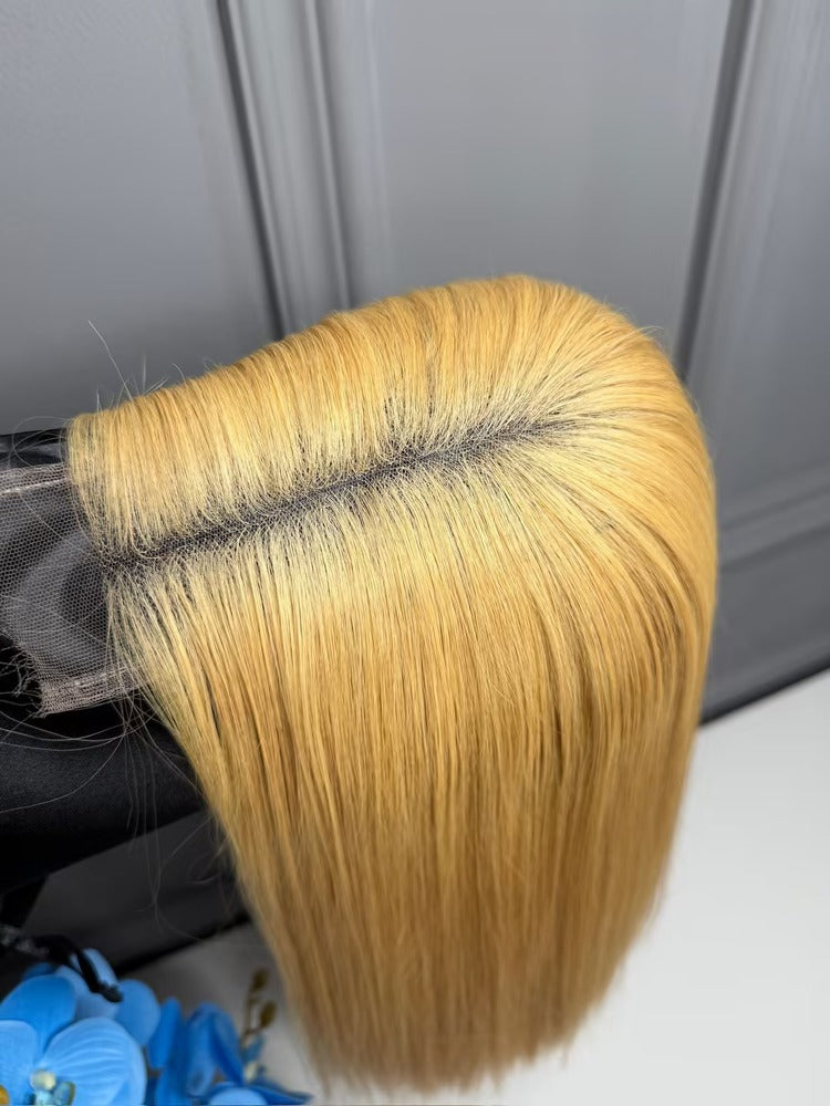 Raw Vietnamese Hair HD Lace Closure Bob Wig Straight 613