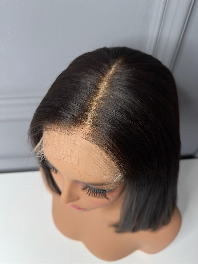 Raw Vietnamese Hair HD Lace Closure Bob Wig Straight