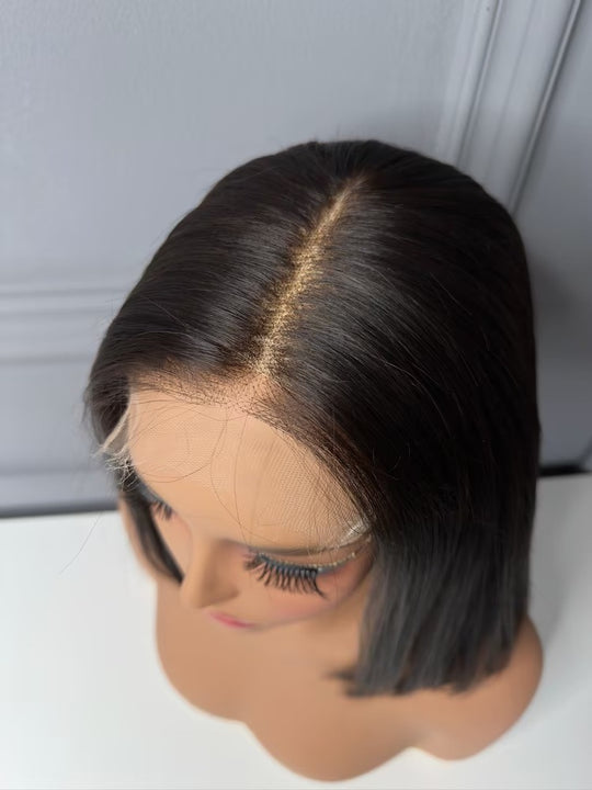 Raw Vietnamese Hair HD Lace Closure Bob Wig Straight