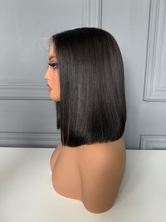 Raw Vietnamese Hair HD Lace Closure Bob Wig Straight