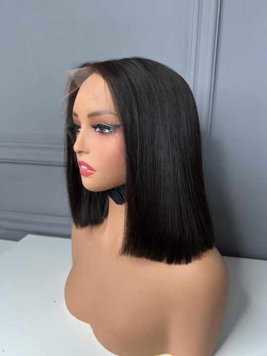 Raw Vietnamese Hair HD Lace Closure Bob Wig Straight