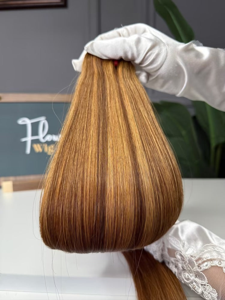 Raw Vietnamese Hair Bundles Super Double Drawn Bone Straight P4/27