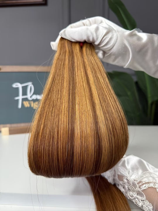 Raw Vietnamese Hair Bundles Super Double Drawn Bone Straight P4/27