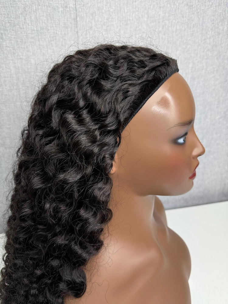 Raw Burmese Curly Hair Flip Over Half Wig