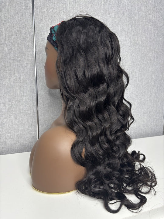 Raw Burmese Hair Wavy Flip Over Half Wig