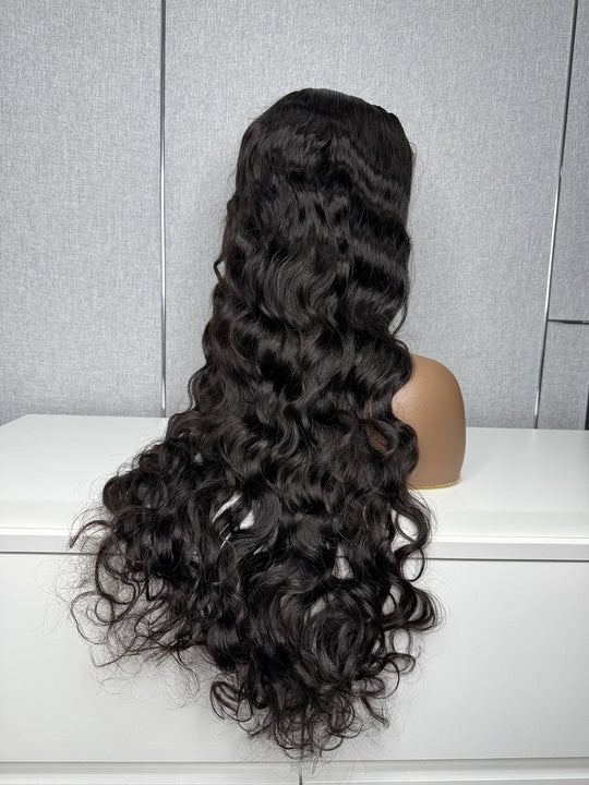 Raw Burmese Hair Wavy HD Lace Closure Wig 250%