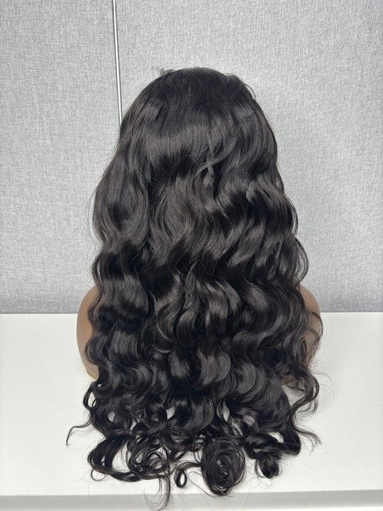 Raw Burmese Hair Wavy Flip Over Half Wig
