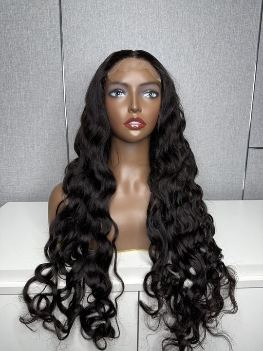 Raw Burmese Hair Wavy HD Lace Closure Wig 250%