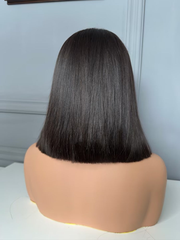 Raw Vietnamese Hair HD Lace Closure Bob Wig Straight
