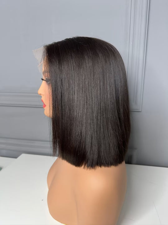 Raw Vietnamese Hair HD Lace Closure Bob Wig Straight