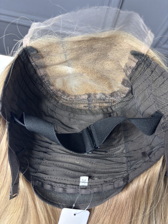 Raw Vietnamese Hair HD Lace Closure Wig Straight Platinum Blonde 250%